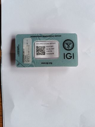 Tanzanita NATURAL 10'87ct azul profundo