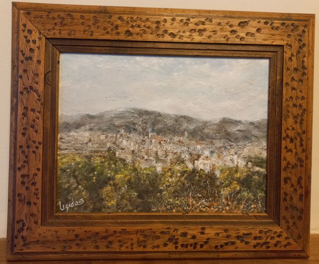 OLEO + MARCO MADERA EFECTO GOLPEADO