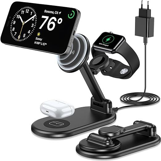 Cargador inalámbrico magnético 3 en 1