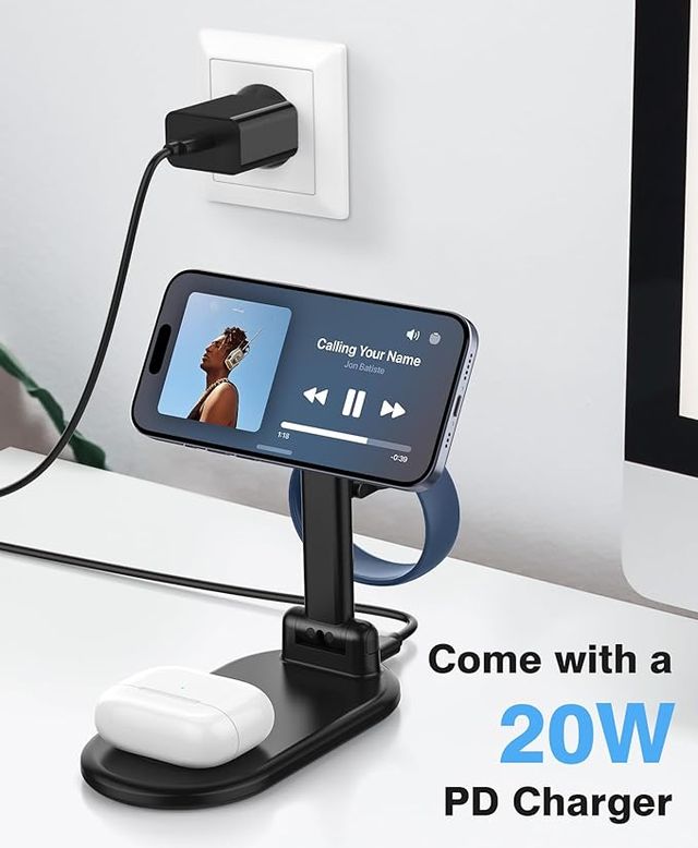 Cargador inalámbrico magnético 3 en 1