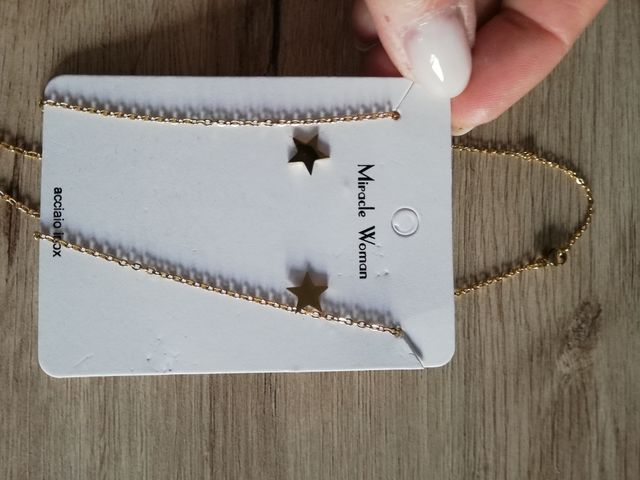 Parure acciaio . collana e orecchini