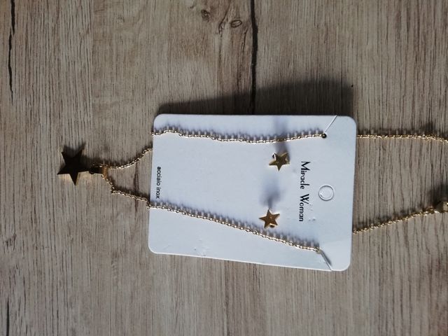 Parure acciaio . collana e orecchini