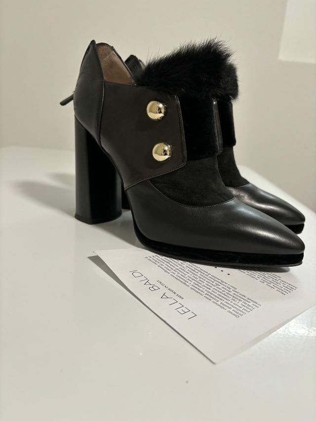 scarpe con inserti in pelliccia Lella Baldi