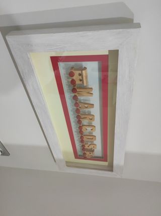 Cuadro con letras marcos