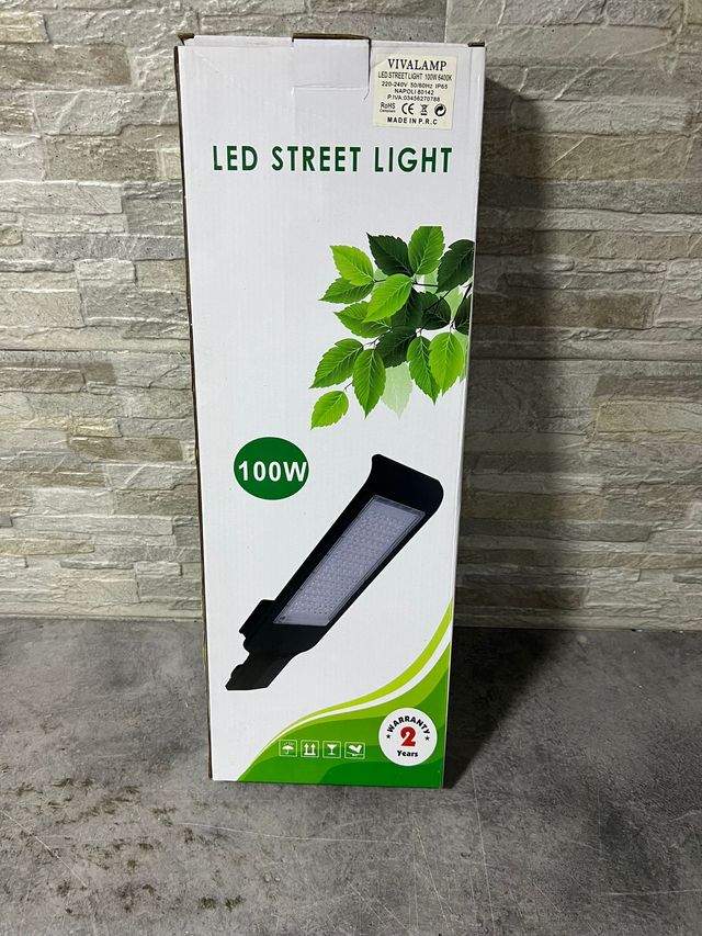 LAMPIONE ESTERNO STRADALE PER PALO 100W LUCE 6500K