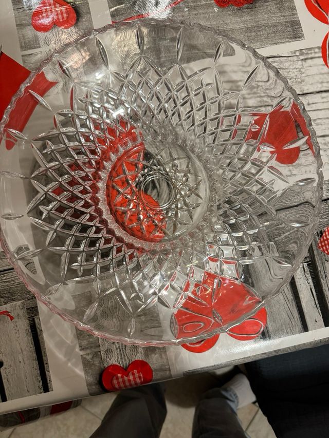 centro tavola in cristallo