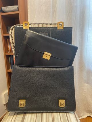 Maletin de piel autentica y portadocumentos
