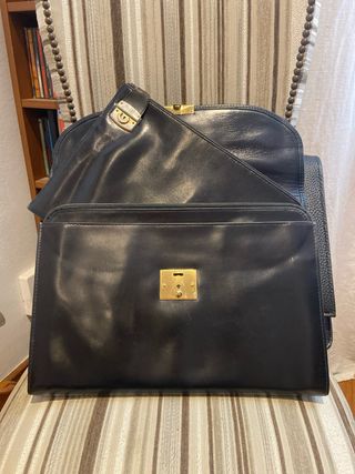 Maletin de piel autentica y portadocumentos