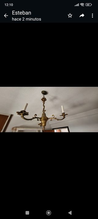 2 Lamparas de bronce antiguas