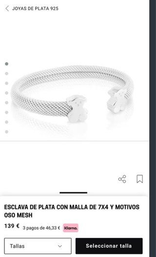 ESCLAVA PLATA MESH TOUS