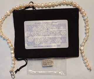 Collar/gargantilla PERLAS CULTIVADAS y PLATA LEY