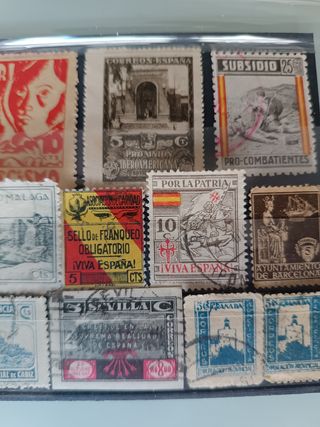 15 Sellos locales de España 1930-1940