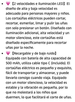 Cortaúñas Automático Luz Electrico Adultos bebé