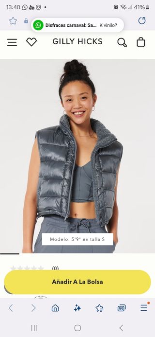 Chaleco hollister nuevo con etiqueta