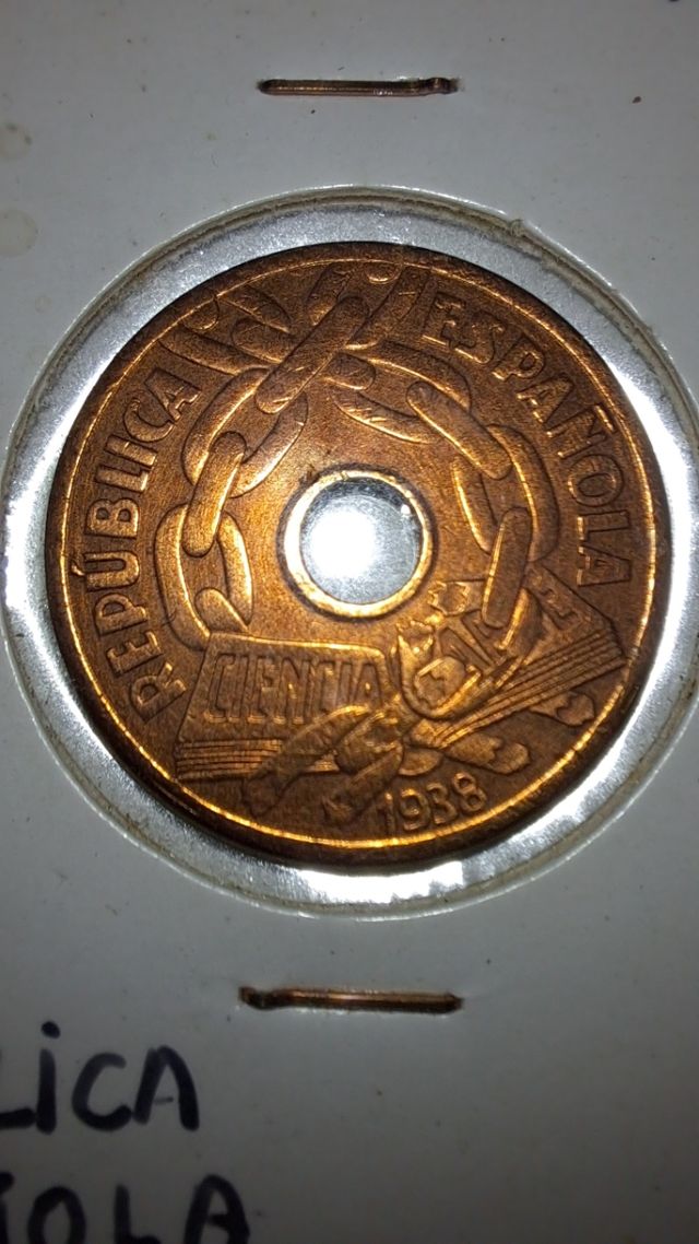 25 CENTIMOS REPUBLICA ESPAÑOLA 1938