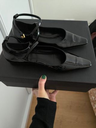 Bailarinas de charol, piel,Massimo Dutti