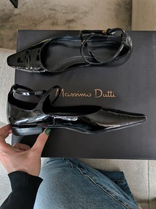 Bailarinas de charol, piel,Massimo Dutti