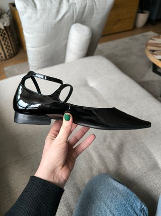 Bailarinas de charol, piel,Massimo Dutti