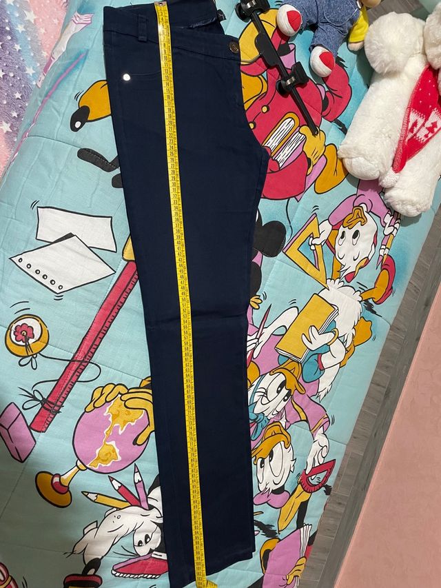 Pantaloni Vita Bassa Blu Navy