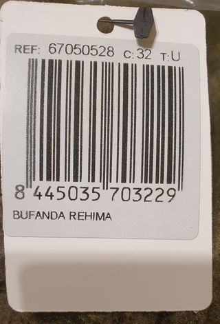 Bufanda Mango grande color verde musgo