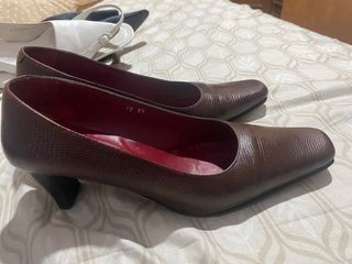 zapatos de cuero marron talla 39 el corte ingles