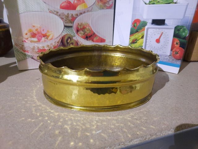 Ciotola ottone  ovale 18x15x6