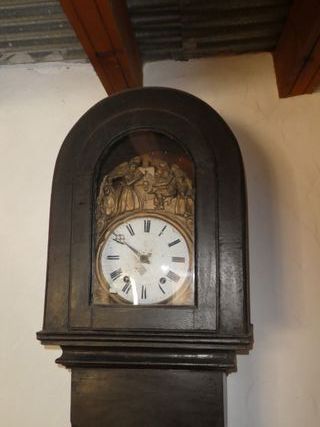 Reloj de pie antiguo 1790 en caoba de Brasil