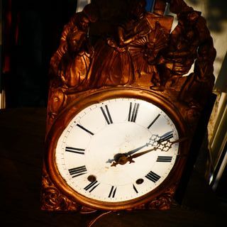 Reloj de pie antiguo 1790 en caoba de Brasil