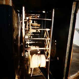 Reloj de pie antiguo 1790 en caoba de Brasil