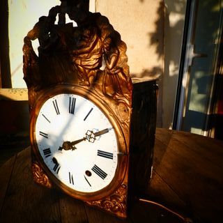 Reloj de pie antiguo 1790 en caoba de Brasil