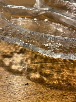 Piatto vintage IVV in vetro trasparente