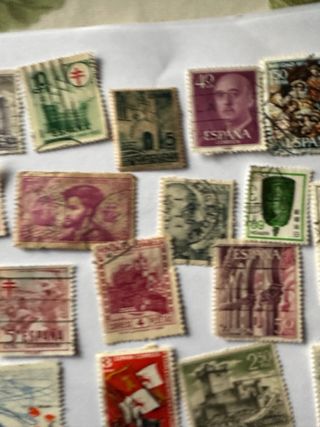 50 sellos postales de la España antigos