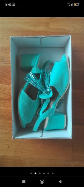 Zapatos mujer azules nuevos talla 37