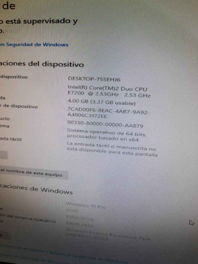 Vendo un PC completo con Windows 10 Pro