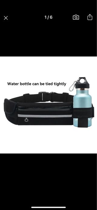 Riñonera nueva deportiva gris y negro