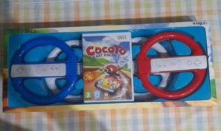 NUEVO.Juego Wii-U Cocoto Kart Racer 2+4 volantes