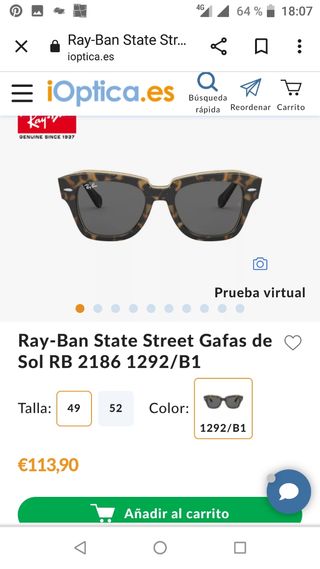 Gafas de Sol  Ray-Ban/ StateStreet.