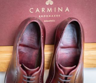 Carmina Rain zapatos hombre 41 cuero burdeos