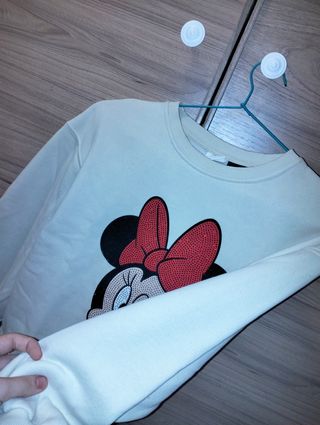 Sudadera Minnie niña perlas de Zara