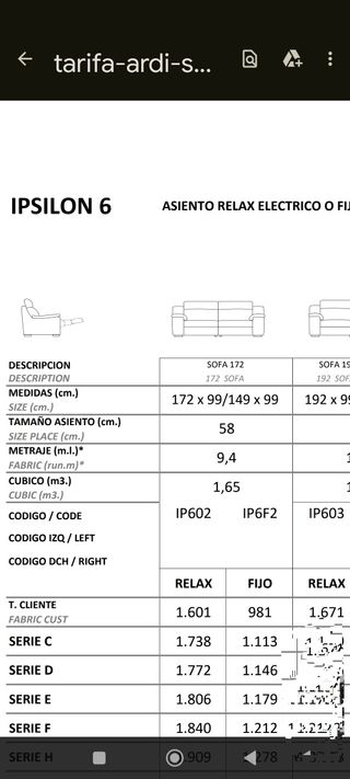 Sofá de 2 plazas Ipsilon