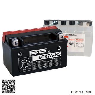 Batería BTX7A-BS sin mantenimiento de 12 0316