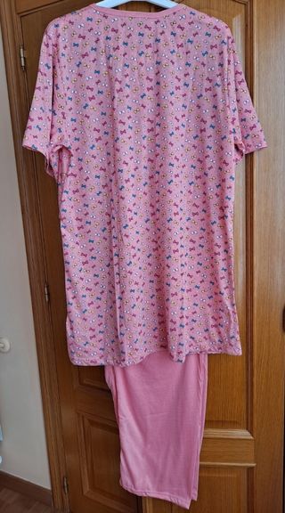 Pijama Mujer Verano. Talla XXXL. Color rosa. Nuevo