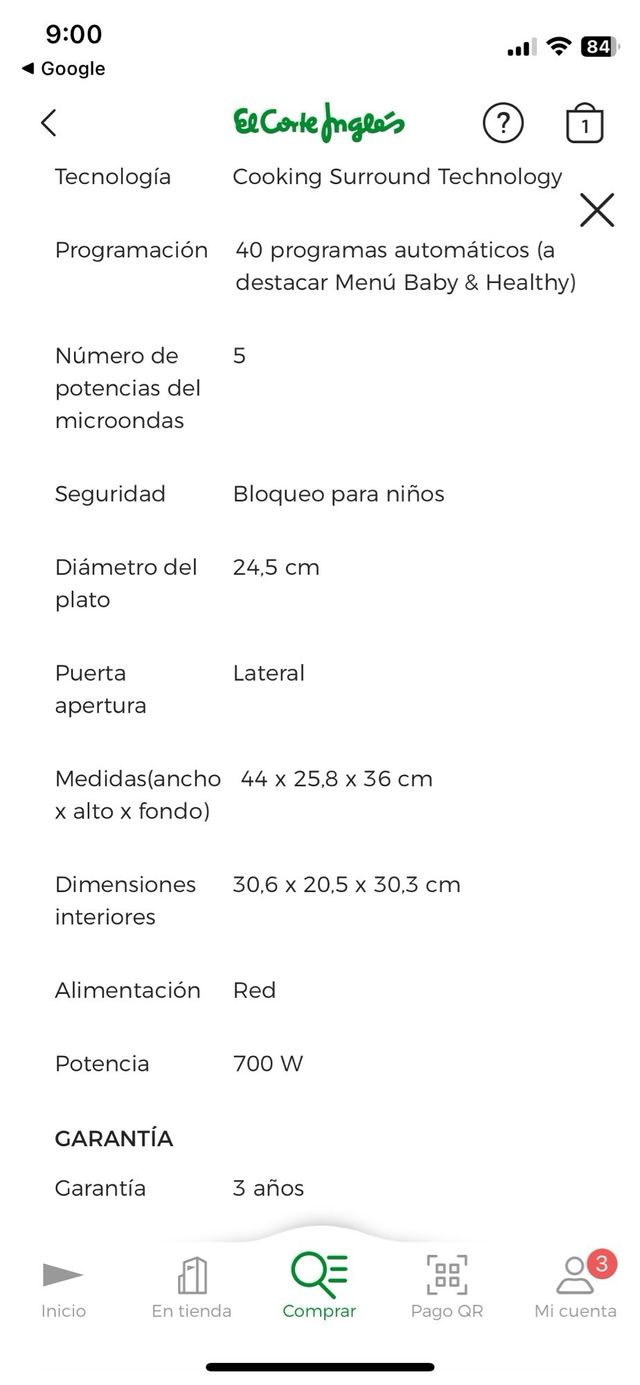 Microondas grill candy
