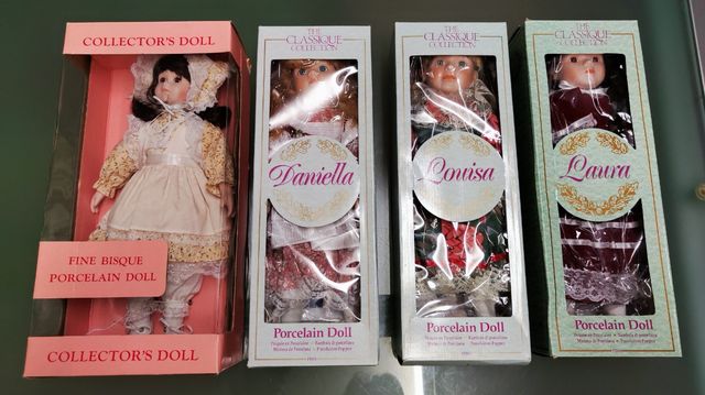 4 Bambole di porcellana. Nuove.
