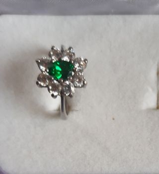Pendientes y anillo plata