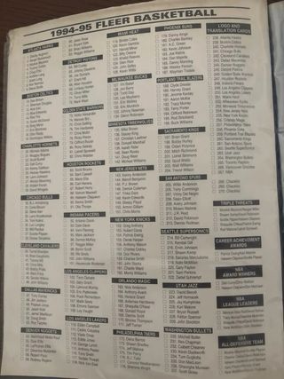 CARD FLEER NBA 94/95 E 95/96