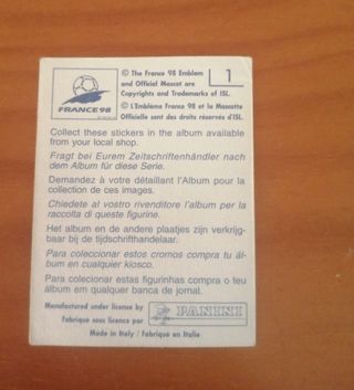 PANINI MUNDIAL FRANCIA 98