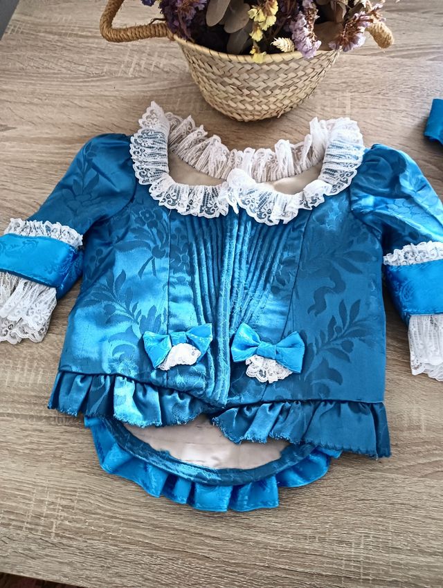 Vestido fallera damasco niña 5_6 años