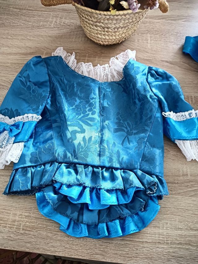 Vestido fallera damasco niña 5_6 años