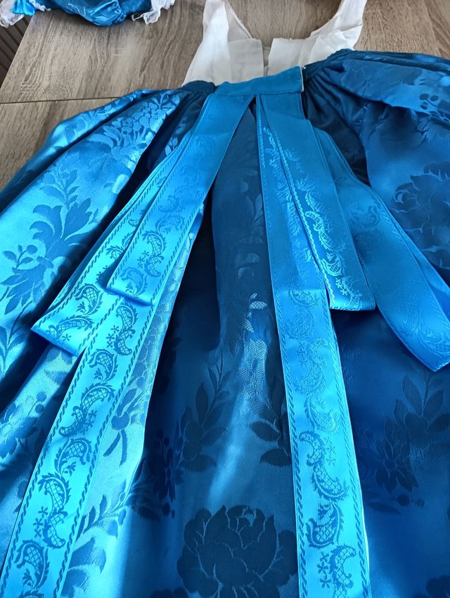 Vestido fallera damasco niña 5_6 años